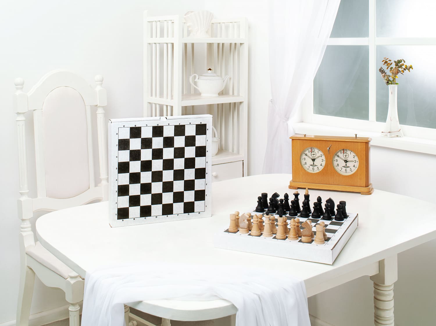 Шахматы обиходные,деревянные, 295х295х36, с гофродоской, 456-20