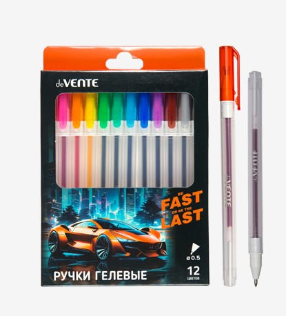 Набор ручек гелевых 'deVENTE. Fast or Last' 12 шт, 12 цветов, d=0,5 мм, 5051530