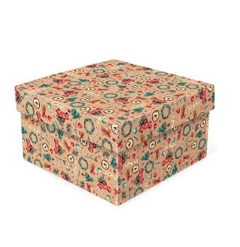 Коробка подарочная крафт 'Новогодний карнавал', 335х240х142,5, Д10103П.109.1.2