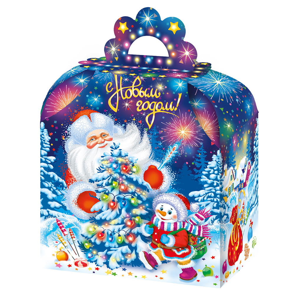 Подарочная упаковка 'Морозко 1.0', 1000 гр , 160х100х190 (235) мм, 15010618