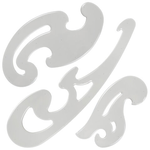 Лекало набор , (3 шт;уп), 25 см , 17 см , 12 см , тонированные, 210784