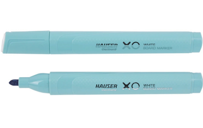Маркер для белой доски HAUSER корпус треугольный синий, H6344BL