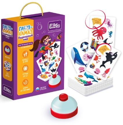 Настольная игра со звонком 'Глаз-Алмаз. Подводный мир', ET03-017