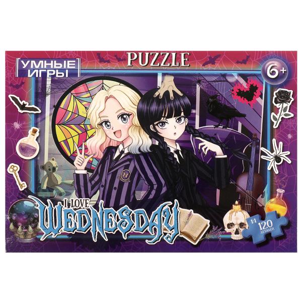 Пазл классический в коробке. 104 детали. 190х141х35 мм, 'I Love Wednesday', 375044