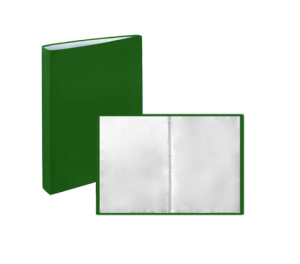 Папка 10 файлов "KWELT" , А4 , зеленая , пластик 0,5 мм, КР-000284