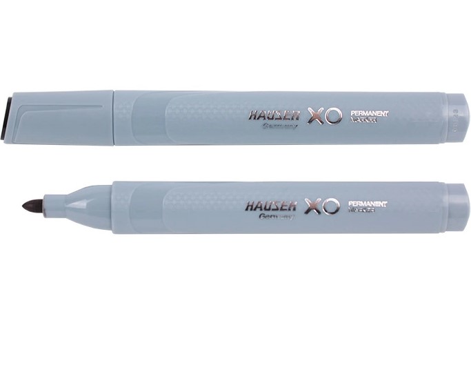 Маркер-перманент HAUSER корпус треугольный чёрный, H6345BK