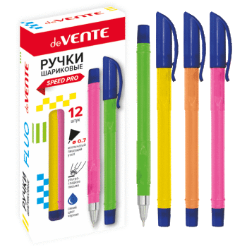 Ручка шариковая 'deVENTE. Fluo' серия Speed Pro, d=0,7 мм, масл. осн., синяя, 5073852
