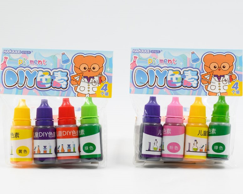 Чернила для заправки штампиков набор 4 цвета, 9566