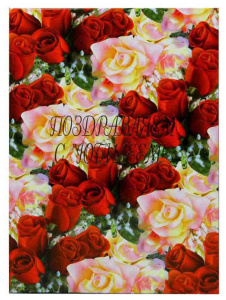 Папка адресная ламин. А4 (пухлая) "Поздравляем с юбилеем" Дорожки из роз