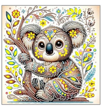 Алмазная мозаика КОАЛА, деревянный подрамник 30х30, M-12218