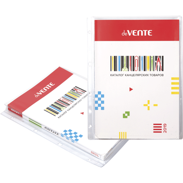 Папка-вкладыш 'deVENTE', с расширением, А4, 250 листов, 4 отверстия, прозрачная, 3050900
