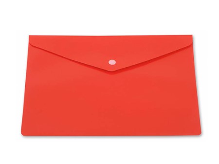 Папка на кнопке А4,  'KWELT' красная 0,18 мм непрозрачная, КР-000235