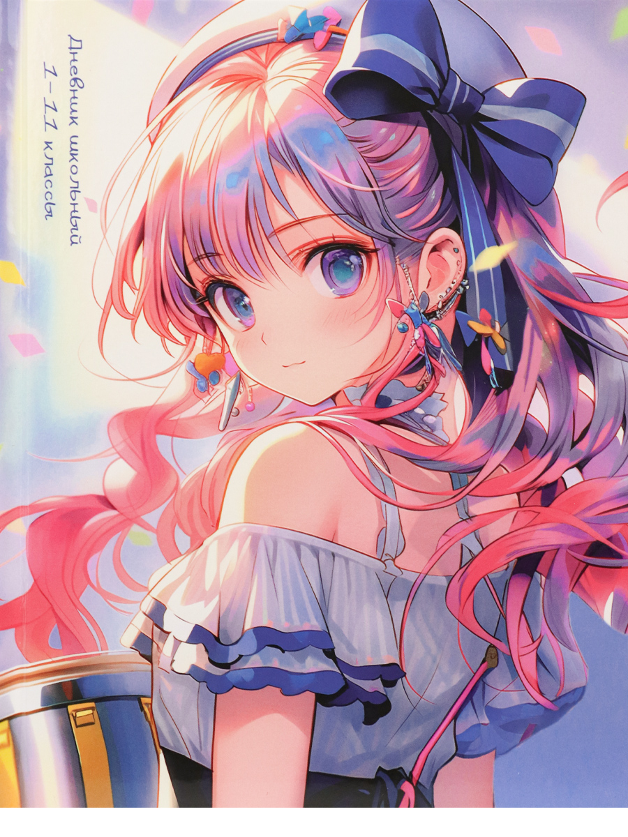 Дневник школьный 40л. ДЕВОЧКА С БАНТОМ, Д40-2186