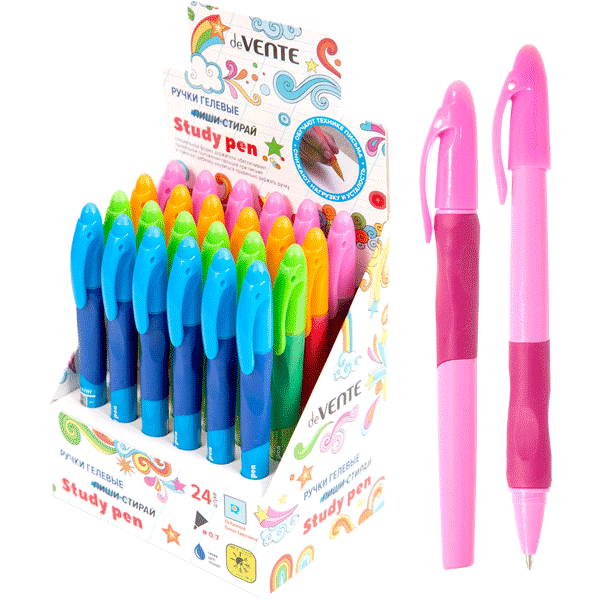 Ручка гелевая стираемая 'deVENTE. Study Pen' обучающая письму, для левшей, d=0,7 мм, 5051998
