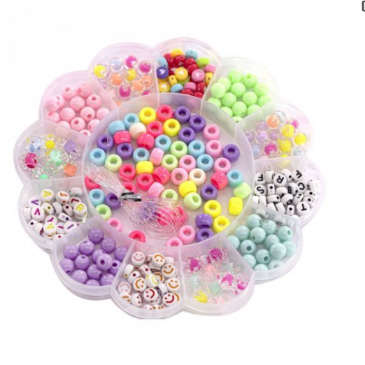 Набор для создания украшений-бусины Alingar, 155х155х18 мм, Цветочек, 9 видов, AL11573
