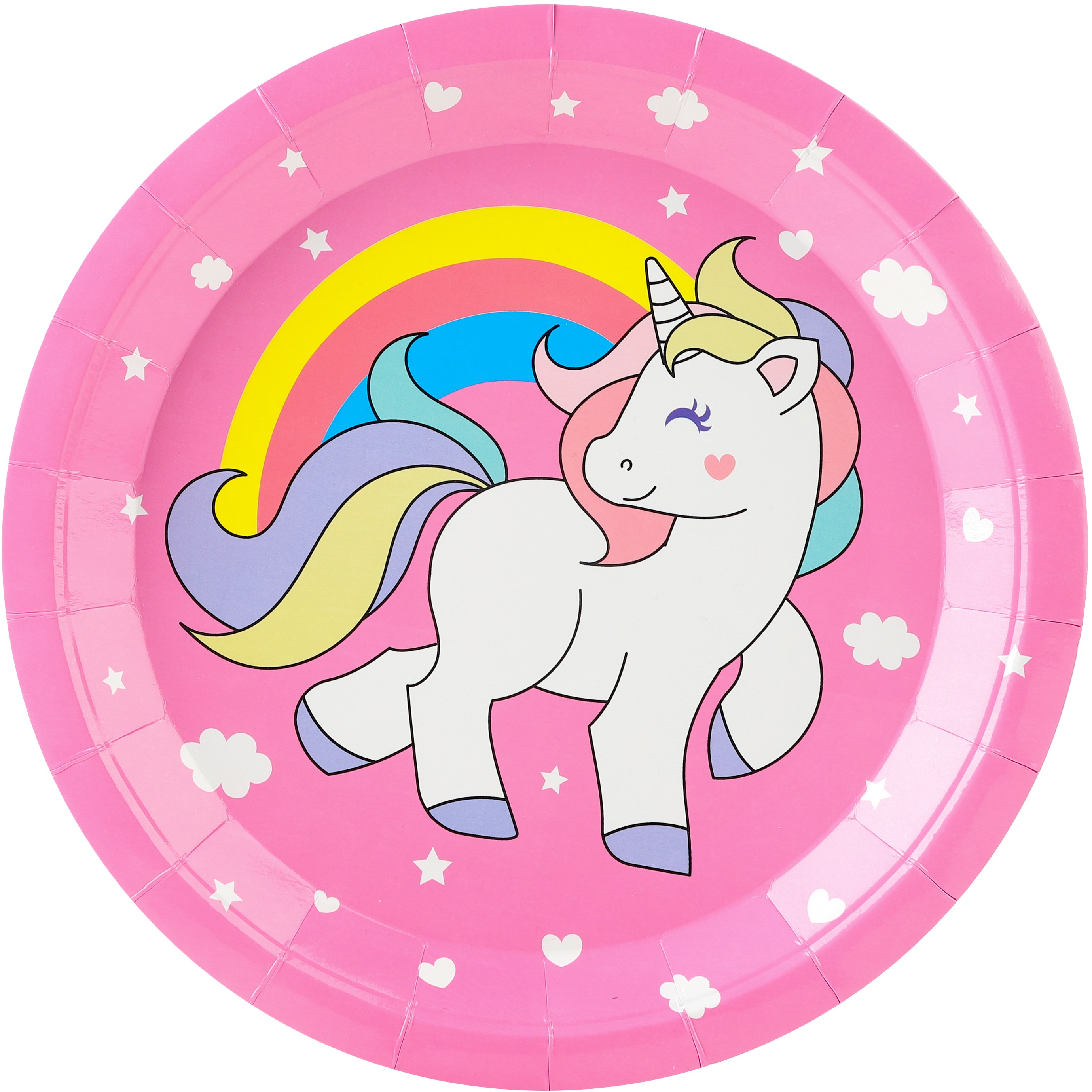 Тарелки (7'';18 см) Счастливый единорог (6 шт;уп), 6231415