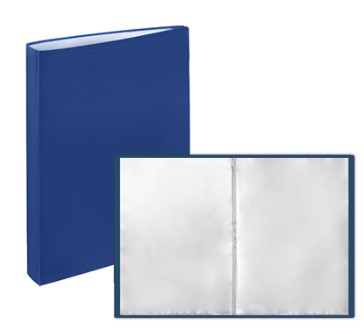 Папка 100 файлов 'KWELT' , А4 , синяя , пластик 0,7 мм, КР-000302