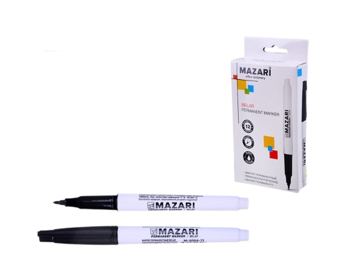 Маркер перманентный BELAR, ЧЕРНЫЙ, ширина линии письма 1.5 мм, M-5004-71