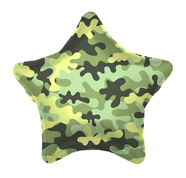 Шар фольга AGURA (19'';48 см) Звезда, Камуфляж, (1 шт;уп), 758410