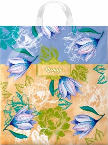 Пакет ПЭ с петлевой ручкой 38х42+6 (50) Интерпак ПНД (Крокус), ПТЛ55212