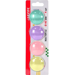 Магнит для доски офисной "deVENTE. Pastel"  40 мм, 4 шт, цвета пастельное ассорти. 6021103