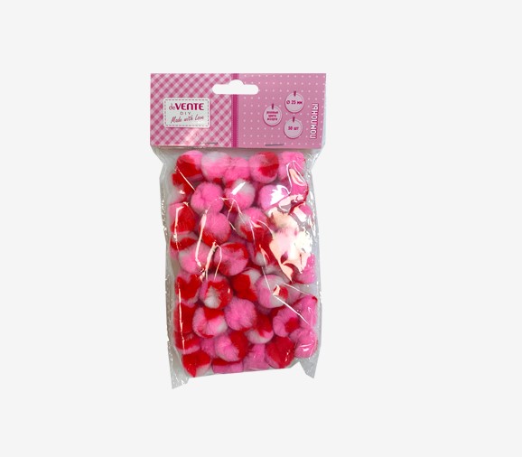 Набор помпонов для творчества "deVENTE. DIY" 25 мм, 50 шт, в пластиковом пакете, 8000419