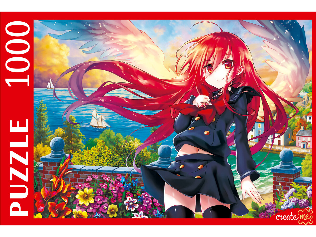 ПАЗЛЫ 1000 элементов. КРАСИВАЯ АНИМЕ ДЕВУШКА, ШТП1000-1474