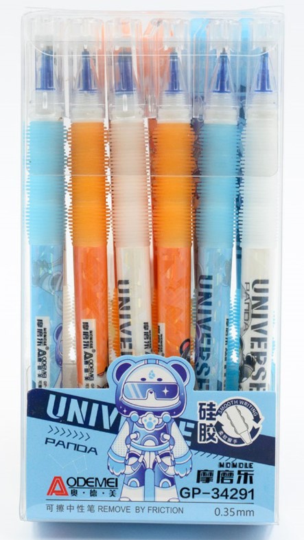Ручка гелевая со стираемыми чернилами PANDA СИНЯЯ, игольчатый пиш. узел 0.38 мм, GP-34291