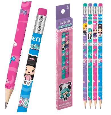 Карандаш чернографитный 'deVENTE. NicoNico--)' HB, диаметр грифеля 2 мм, 5032309