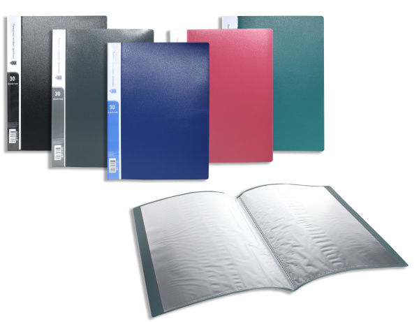 Папка пластиковая с файлами, 'ASMAR', 30 файлов, цвета в ассортименте, AR-15-30