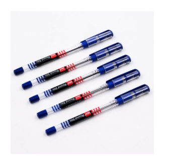 Ручка шариковая ELLOTT синяя, 0,5мм игол, наконеч, рез, грип арт, ЕТ-386