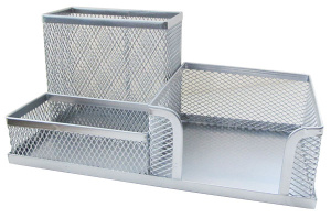 Подставка для канцелярских принадлежностей, металлическая, цвета в ассортименте, AR-9058/серебро