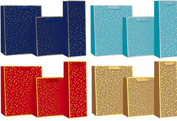 Пакет подарочный бумажный 'deVENTE. Зведная ночь', 26x32x10 см, с конгревом, бумага 210 г;м², 4 вида