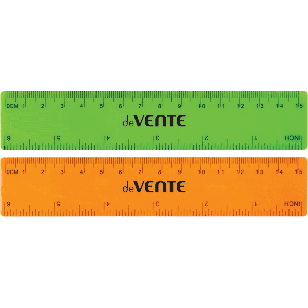 Линейка пластиковая 'deVENTE' 16 см, с индивидуальной маркировкой, цветная флуоресцентная, 5091326