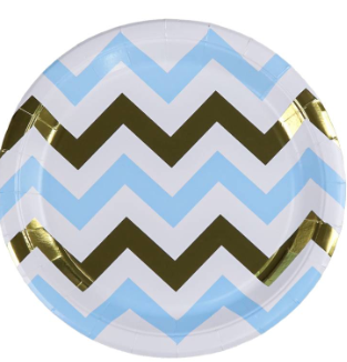 Набор бумажных тарелок с тинением , вечеринка , 23 см , (6 шт;уп), ФЛ-2772