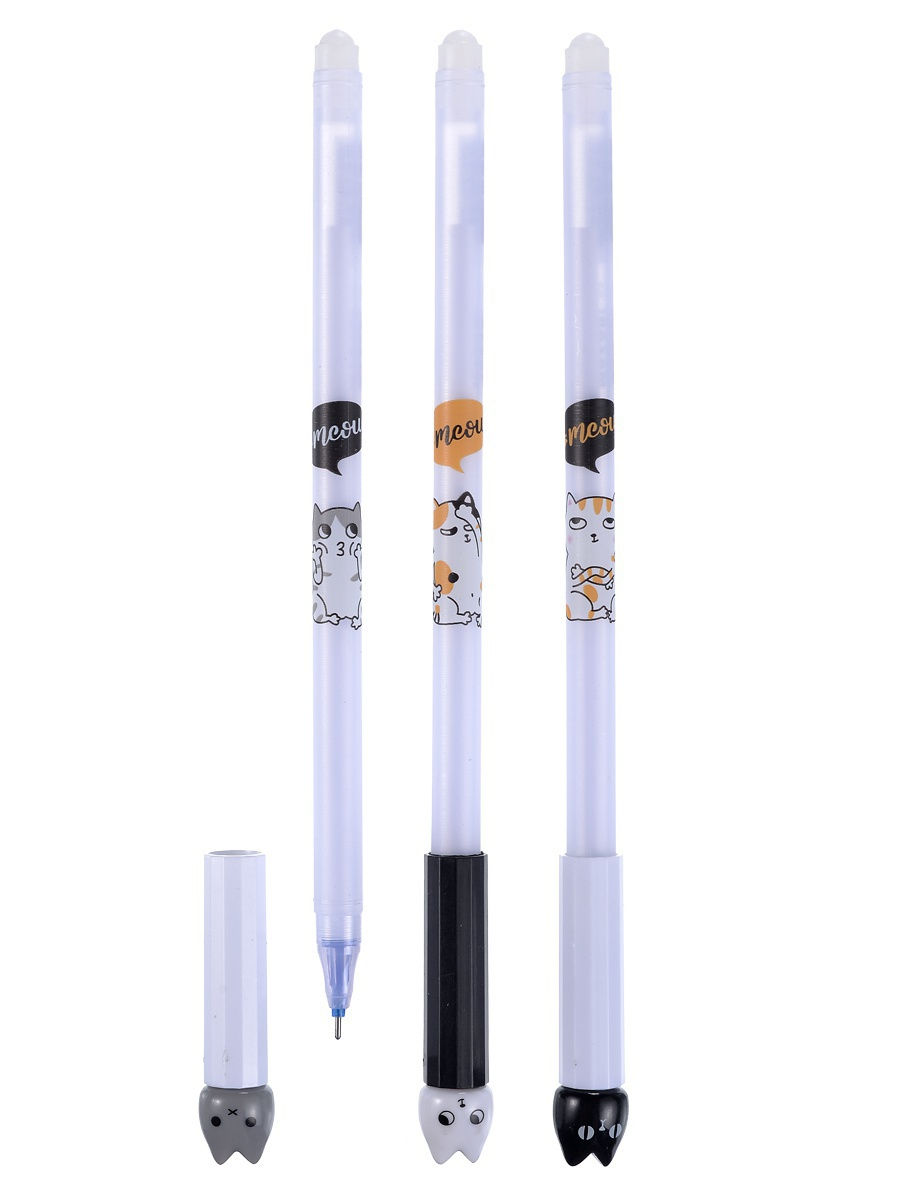 Ручка гелевая пиши-стирай Mazari 'Kissa' синяя, 0,5 мм., корпус пластик, М-5340-70