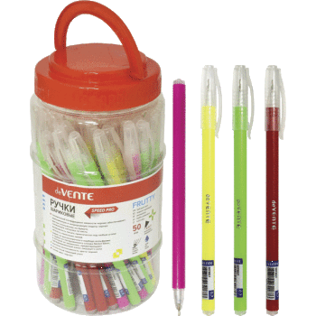 Ручка шариковая deVENTE 'Frutty' d=0.7 мм., черн. на масл. основе, смен. стержень, асс., 5073817