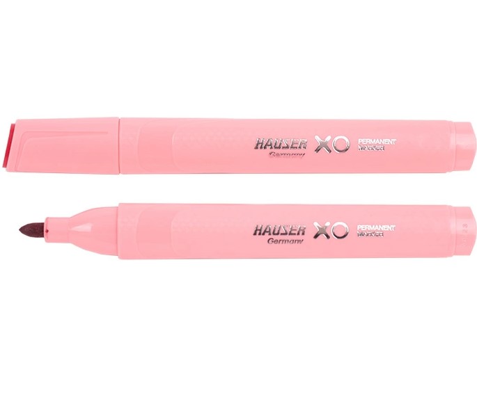 Маркер-перманент HAUSER корпус треугольный красный, H6345RD
