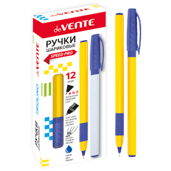 Ручка шариковая 'deVENTE. Triolino Sun' серия Speed Pro, d=0,7 мм, масл. осн., синяя, 5073841