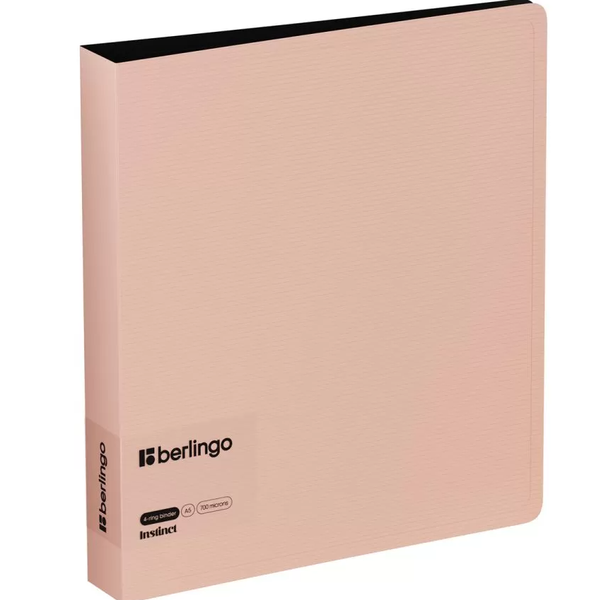 Папка на 4 кольцах ,'Berlingo.Instinct', А5, 35 мм, 700 мкм, цвет фламинго, RB4_A5513