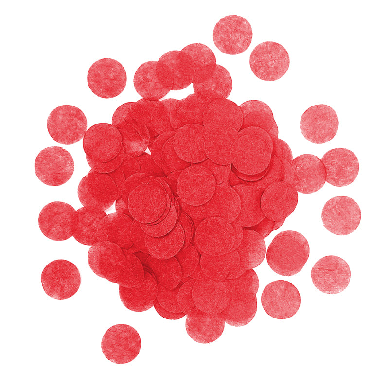 Конфетти тишью Круг, Красный, 1 см, 7 гр.
