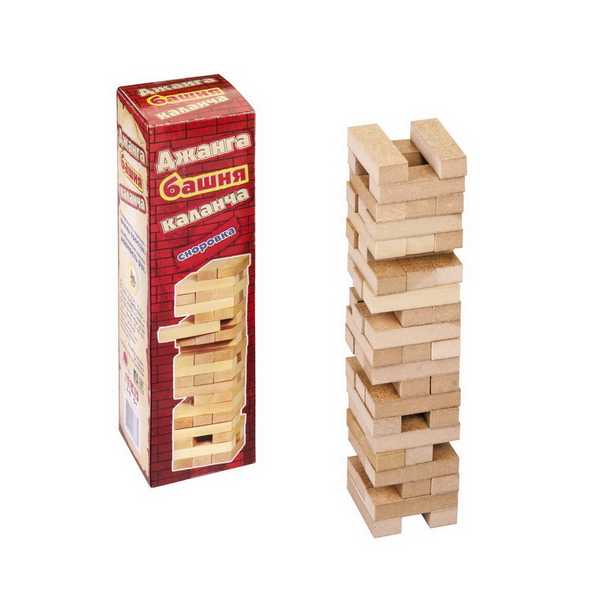 Игра 'Джанга-башня Каланча' большая, МДФ, 54 блока, 4607155188384