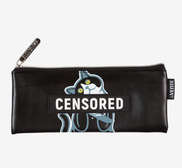 Пенал 'deVENTE. Censored' 21,5x9x1 см, плоский для 35 предметов, на молнии, 7024519