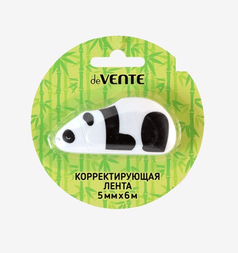Корректирующая лента 'deVENTE. Panda' 5 мм x 06 м, белый непрозрачный корпус, 4062315