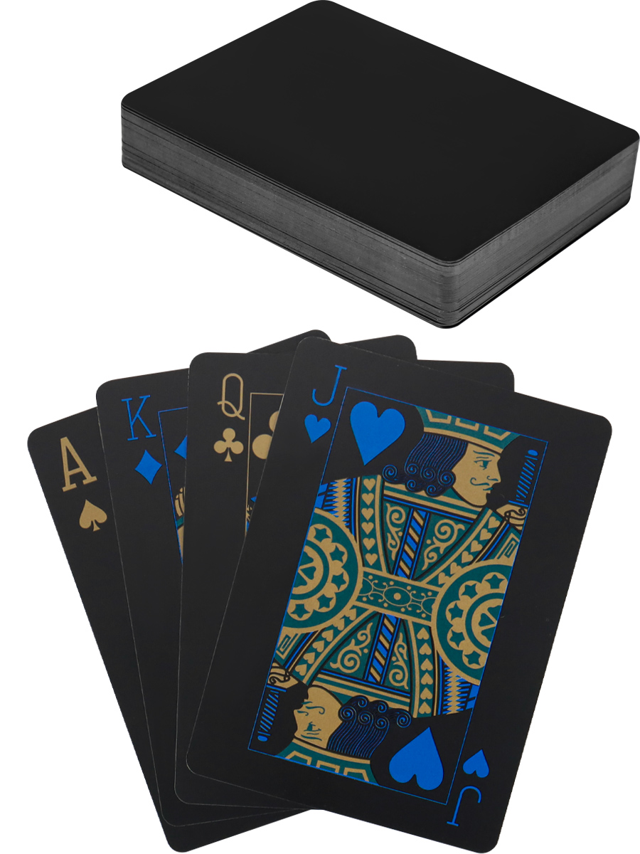 Карты игральные пластиковые, Бет, (54 шт), золотистые, ИН-8091