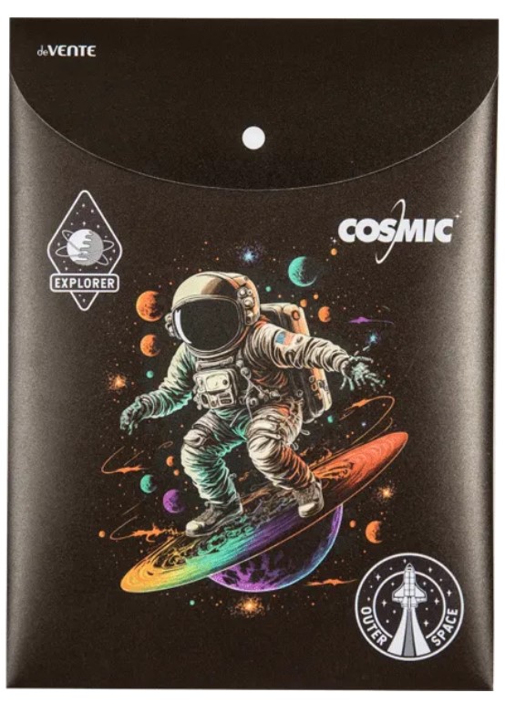 Папка-конверт на кнопке 'deVENTE. Cosmic' A4 (240х330 мм) 300 мкм, 3079404