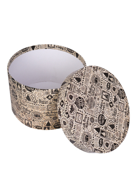 Коробка подарочная Miland 'Новогодняя почта', 23х16 см., круглая (Серия 3в1), 1628