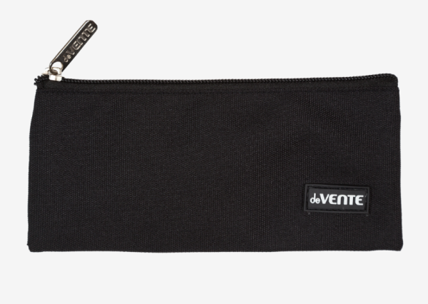 Пенал 'deVENTE. Uno Black' 21,5x9x1 см, плоский для 35 предметов, на молнии, 7024508