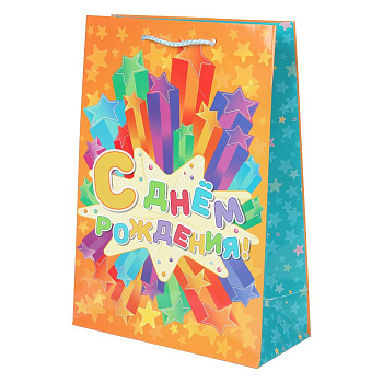 Пакет подарочный глянцевый ml,день рождения,140 гр/м2 ЧУДО ПРАЗДНИК, PML-90655-HB2 (120)
