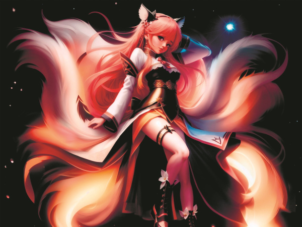 Картина по номерам 30х40 см, 'Девочка-лисичка', Х-8542